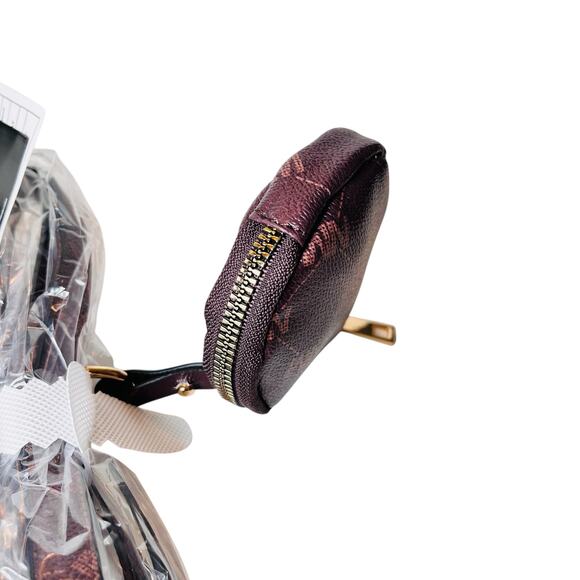 Nicole Miller Brown Logo Crossbody & Earbud Case - Picture 7 of 8